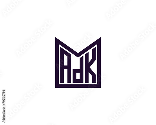 ADK logo design vector template. ADK  logo  design  logo design  vector  letter  monogram  creative  icon  template  sign  symbol  brand  unique  initial  modern  alphabet.