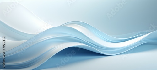 Abstract dynamic white light wave flow background. Generative AI technology.