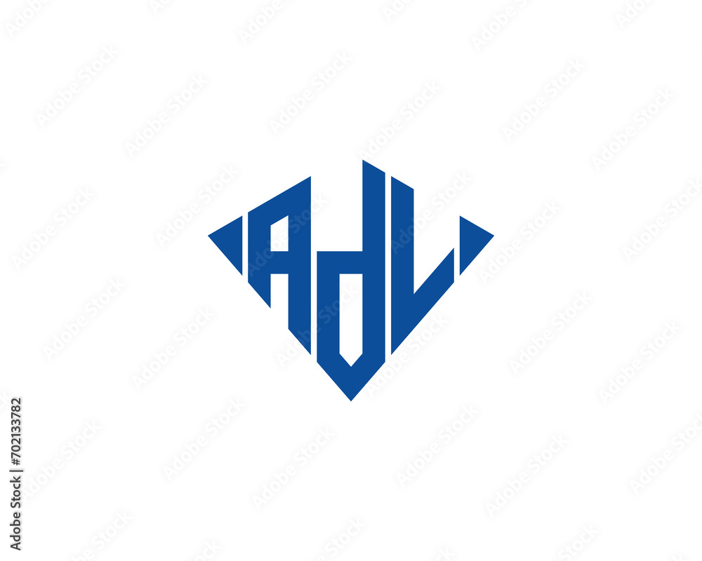 Obraz premium ADL logo design vector template. ADL, logo, design, logo design, vector, letter, monogram, creative, icon, template, sign, symbol, brand, unique, initial, modern, alphabet.