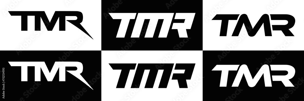  TMR logo. T M R design. White TMR letter. TMR, T M R letter logo design. T M R letter logo design in FIVE, FOUR, THREE, style. letter logo set in one artboard. T M R letter logo vector design.	
