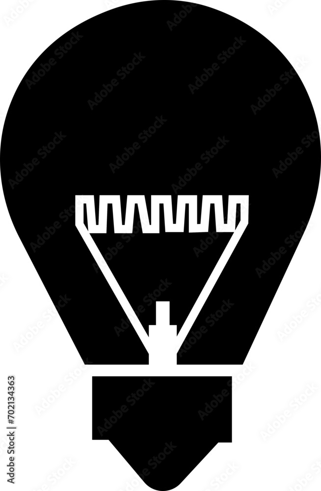Black Light Bulb icon, isolated on transparent background. Idea sign, solution, thinking concept. Lighting Electric lamp. Electricity, shine. Trendy Fill style for graphic design. Symbol of creative. Black Light Bulb icon, isolated on transparent background. Idea sign, solution, thinking concept. Lighting Electric lamp. Electricity, shine. Trendy Fill style for graphic design. Symbol of creative.