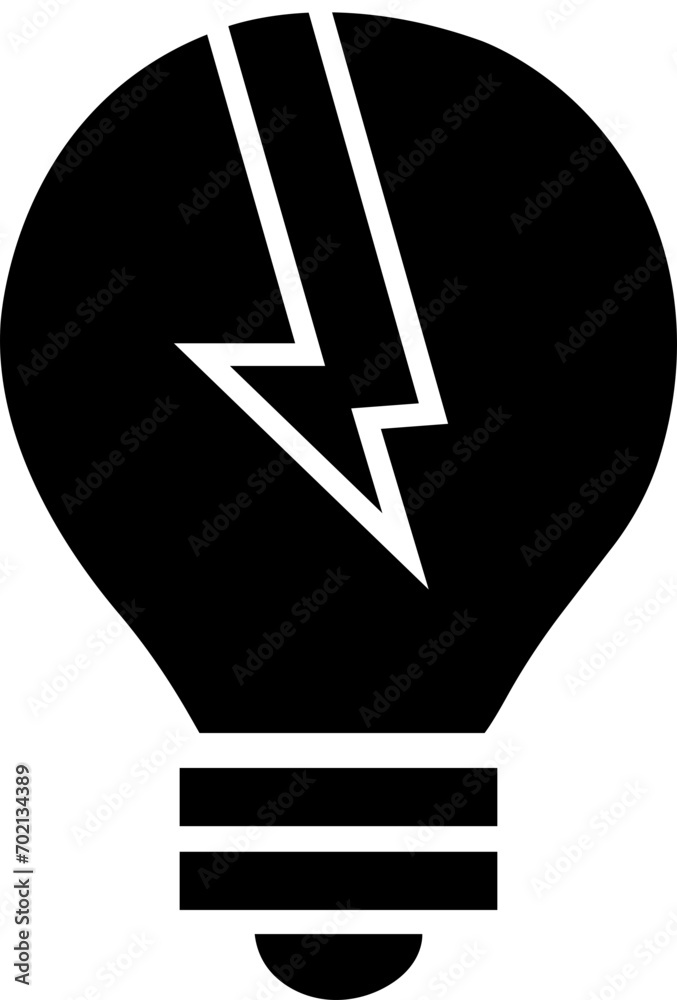 Black Light Bulb icon, isolated on transparent background. Idea sign, solution, thinking concept. Lighting Electric lamp. Electricity, shine. Trendy Fill style for graphic design. Symbol of creative. Black Light Bulb icon, isolated on transparent background. Idea sign, solution, thinking concept. Lighting Electric lamp. Electricity, shine. Trendy Fill style for graphic design. Symbol of creative.