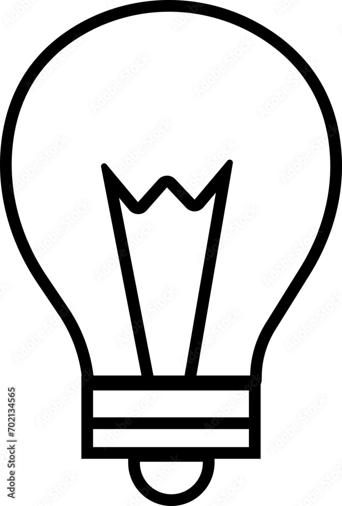 Black Light Bulb icon, isolated on transparent background. Idea sign, solution, thinking concept. Lighting Electric lamp. Electricity, shine. Trendy Line style for graphic design with editable stock. Black Light Bulb icon, isolated on transparent background. Idea sign, solution, thinking concept. Lighting Electric lamp. Electricity, shine. Trendy Line style for graphic design with editable stock.