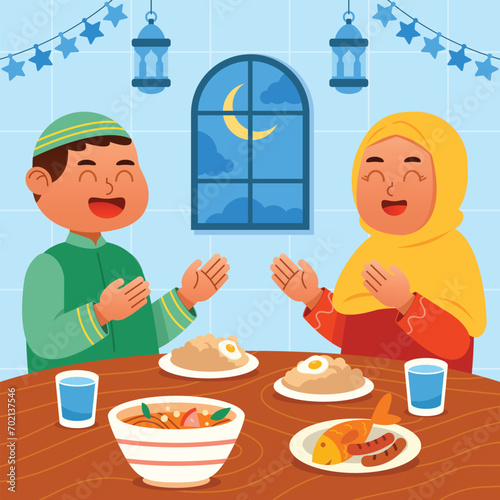 Praying At Pre Dawn Meal