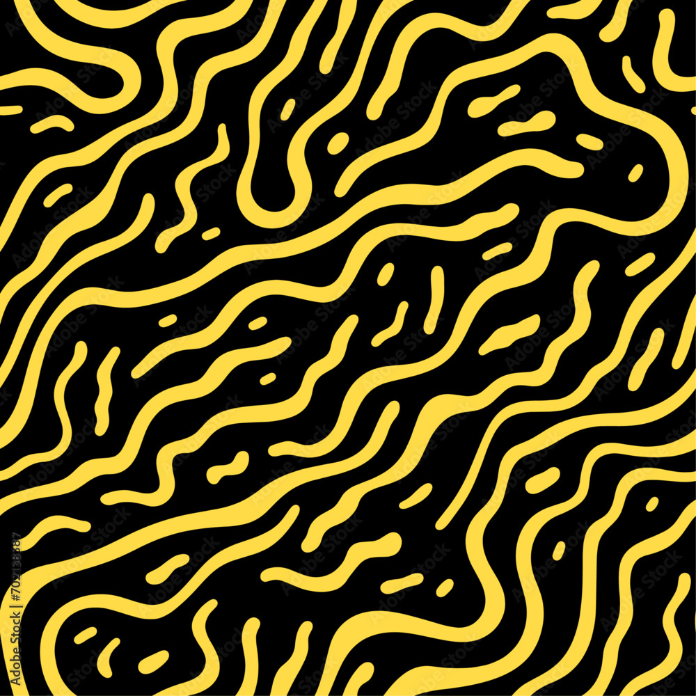 Seamless abstract black and yellow pattern. Seamless abstract black and yellow pattern.