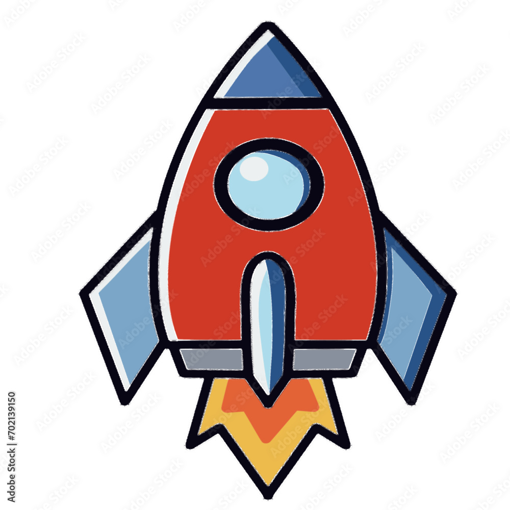 space rocket, colorful rocket on white background. space rocket, colorful rocket on white background.