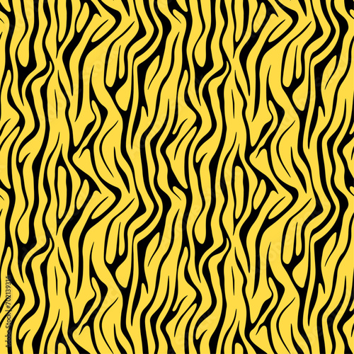 Seamless abstract black and yellow pattern.