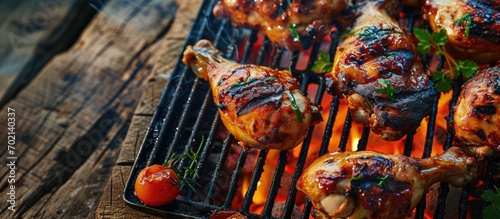 Grilled chicken Legs on the...