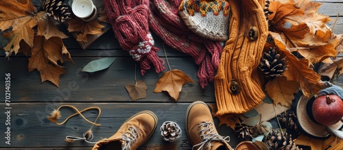 Autumn fashion frame compos...