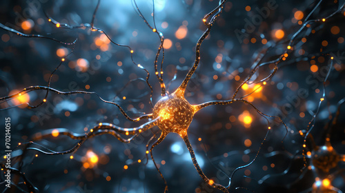 Detailed View of Electrical Signals in Neurons