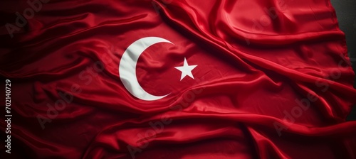 Turkey flag. Country independence day concept. Generative AI technology.	
 photo