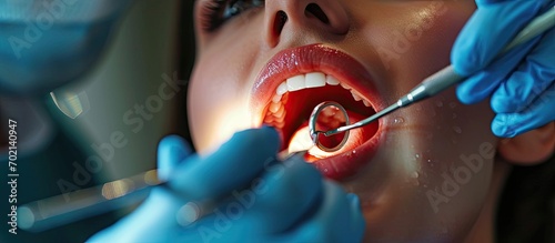 A dentist doctor treats car...