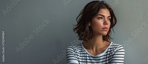 Displeased young beautiful ...