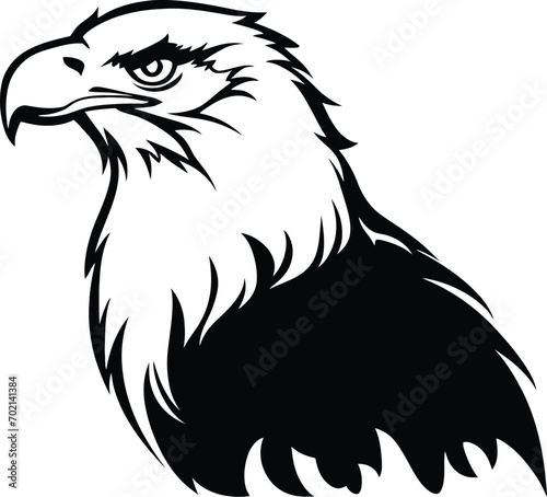 Eagle with fish flying, sketch vector image