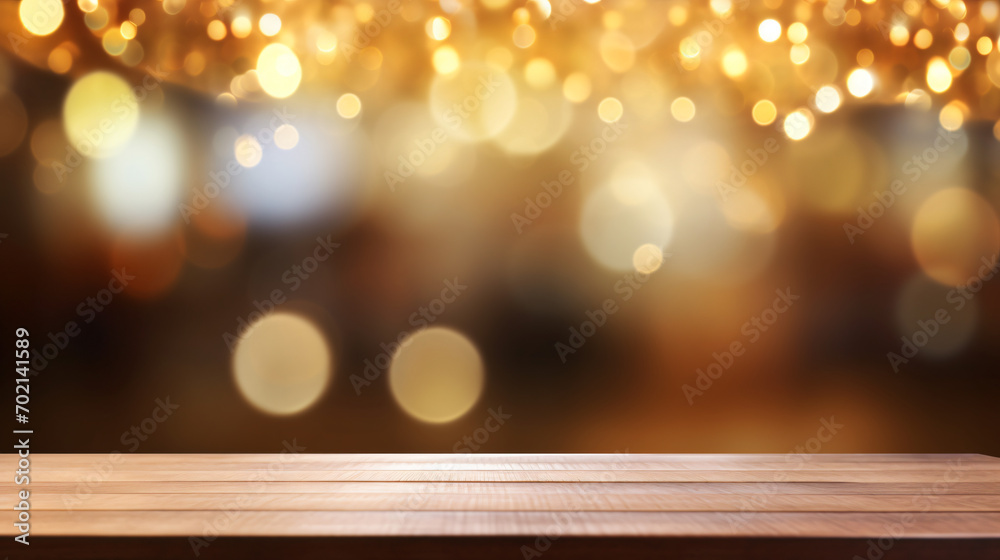 Empty wooden table top