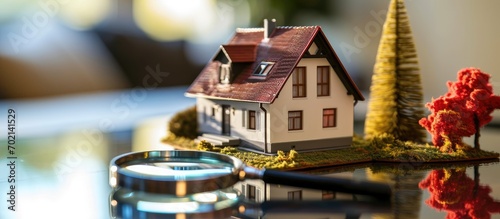 A house model a computer an...