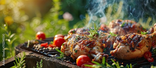 Grilled chicken Legs on the...