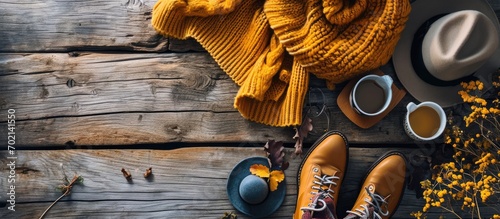 Autumn fashion frame compos...