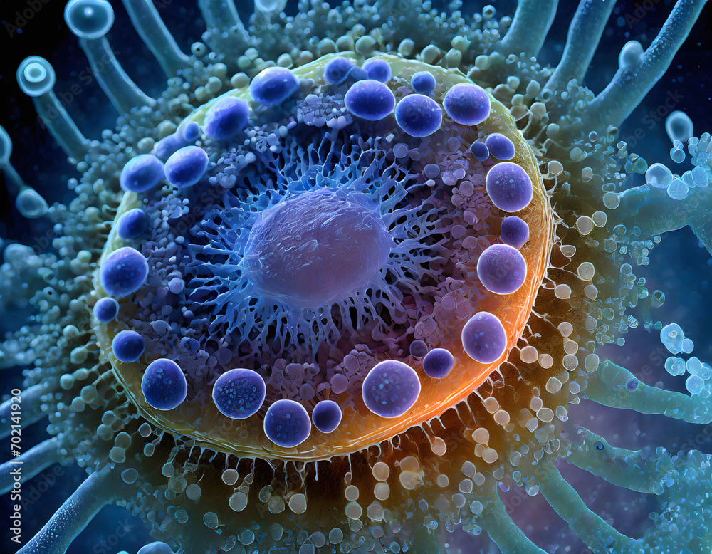 Fototapeta premium Virtual generic microorganism