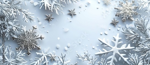 Christmas frame with silver...