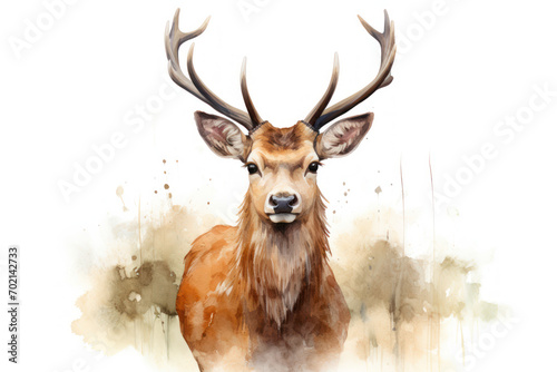 deer watercolor painting