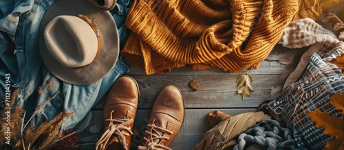 Autumn fashion frame compos...