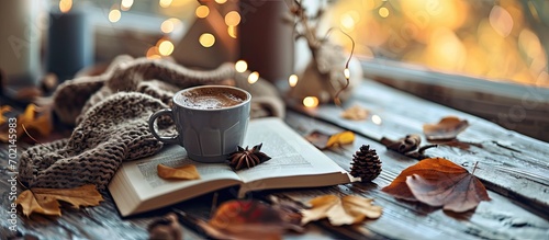 Autumn composition a cup of...