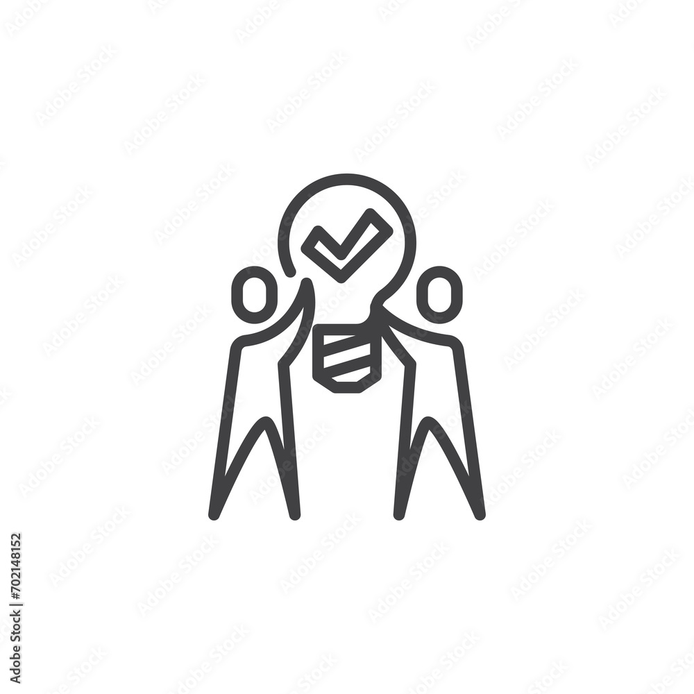 Fototapeta premium Collaborative Solutions line icon