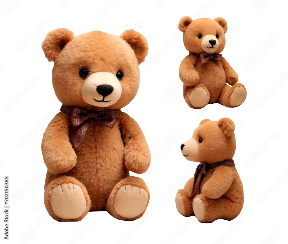 teddy bear from different angles isolate teddy bear from different angles isolate