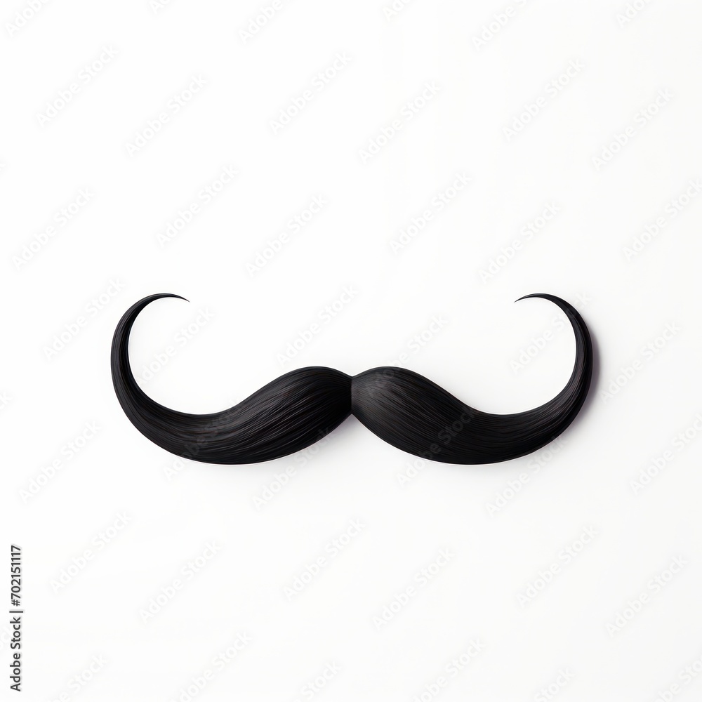 black mustache isolated on white background black mustache isolated on white background