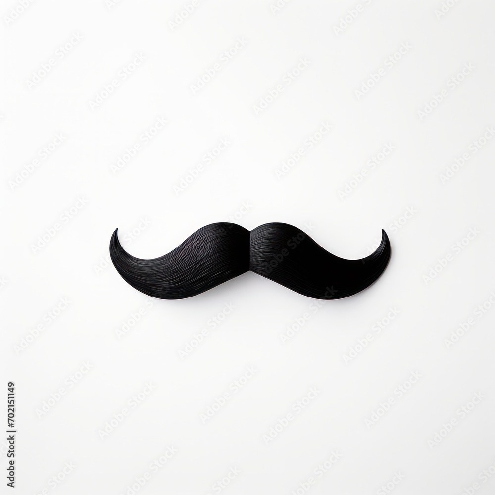 black mustache isolated on white background black mustache isolated on white background