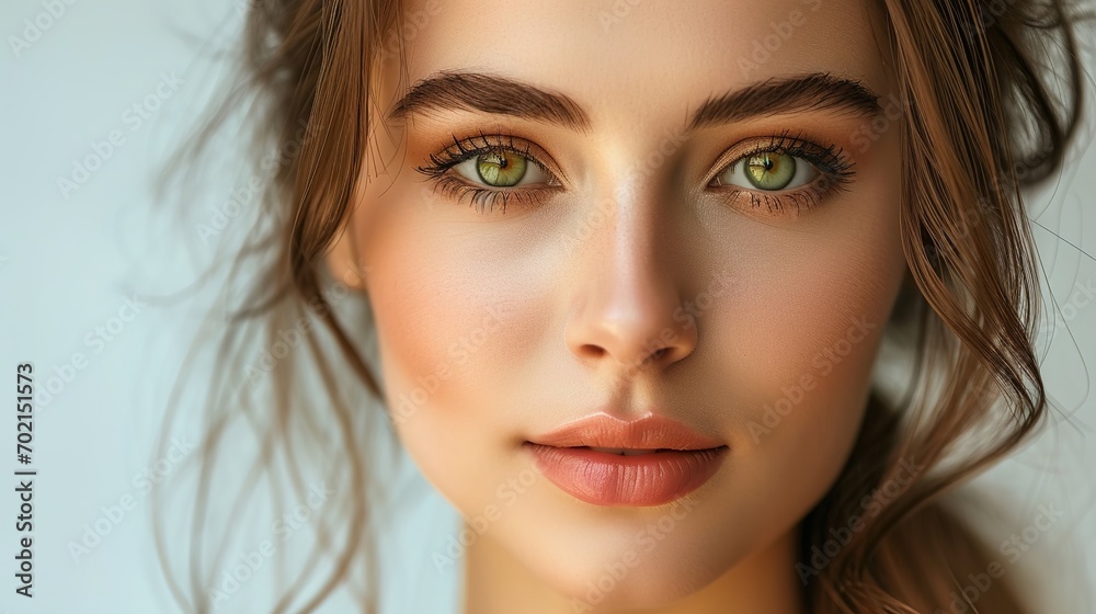 Beauty Woman face Portrait. Beautiful Spa model Girl with Perfect Fresh Clean Skin. Brunette female looking at camera and smiling. Youth and Skin Care Concept Beauty Woman face Portrait. Beautiful Spa model Girl with Perfect Fresh Clean Skin. Brunette female looking at camera and smiling. Youth and Skin Care Concept