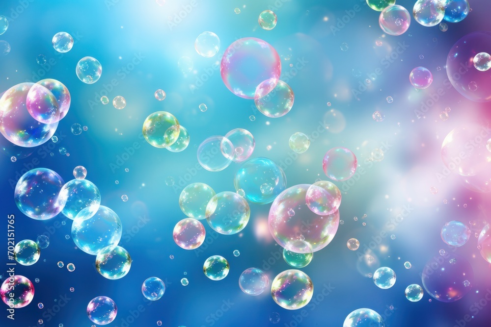 abstract flying colorful bubbles background