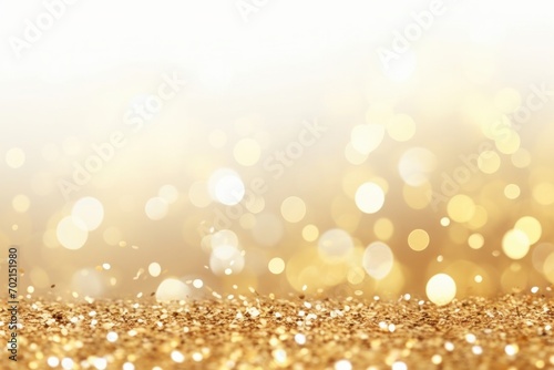 Gold glitter , shiny golden sparkles with dust bokeh photo