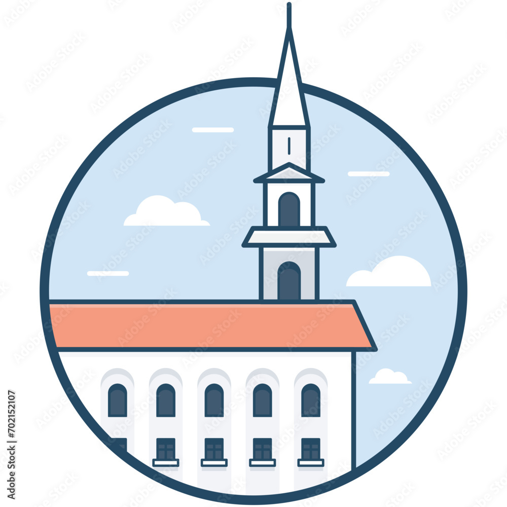 Bajrakli Mosque Vector Icon Bajrakli Mosque Vector Icon