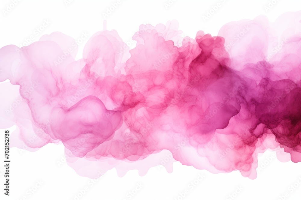 pink watercolor stain on white background