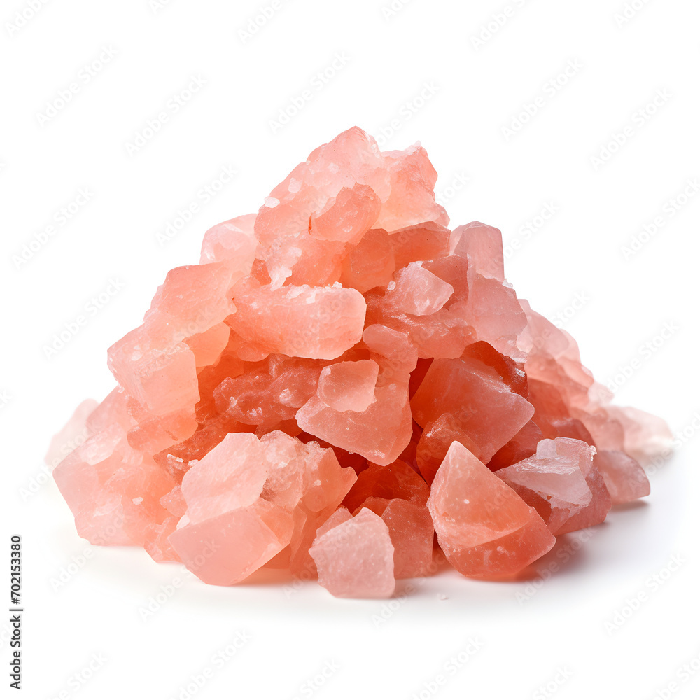 Small pile of Himalayan sea salt isolated on a white background Small pile of Himalayan sea salt isolated on a white background