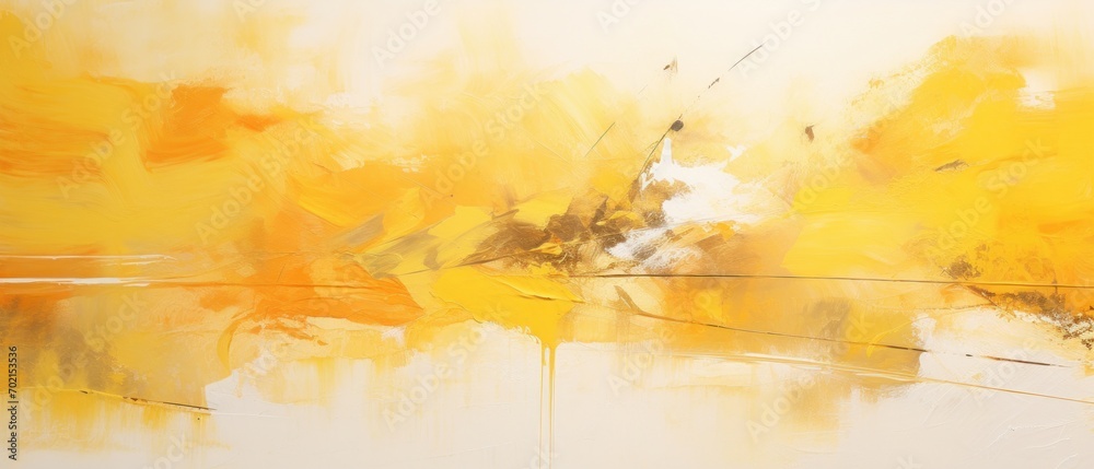 yellow and white abstract painting background banner
