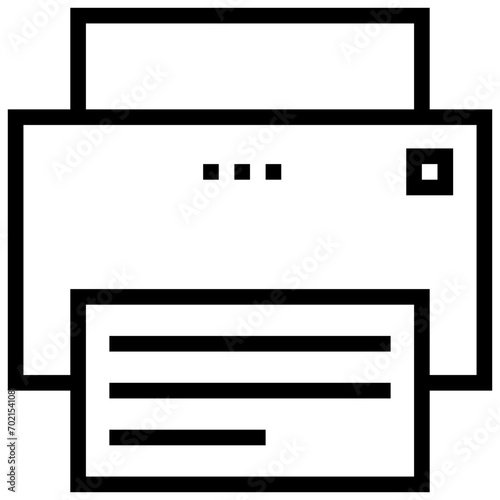 Printer Line Vector Icon