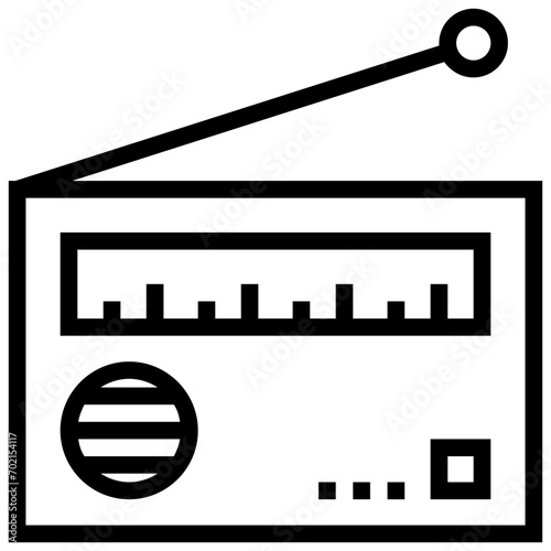 Radio Line Vector Icon