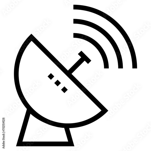 Satellite Dish Line Vector Icon