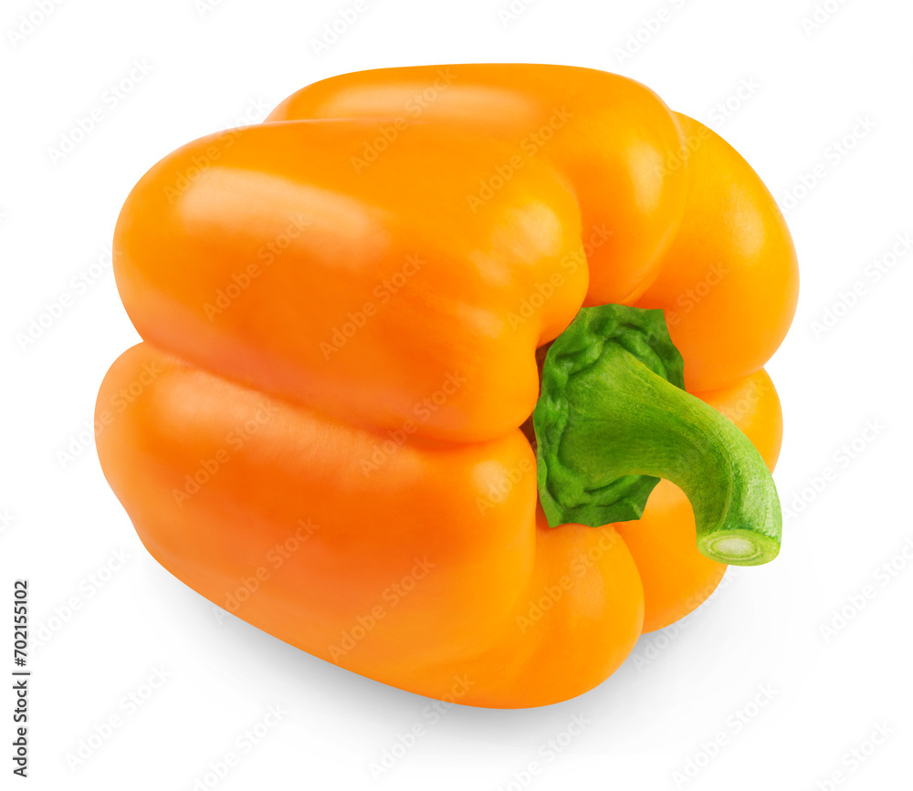 Pepper isolated. Orange bell pepper on a transparent background. Pepper isolated. Orange bell pepper on a transparent background.