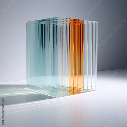 glass podium product stand ai genarated
