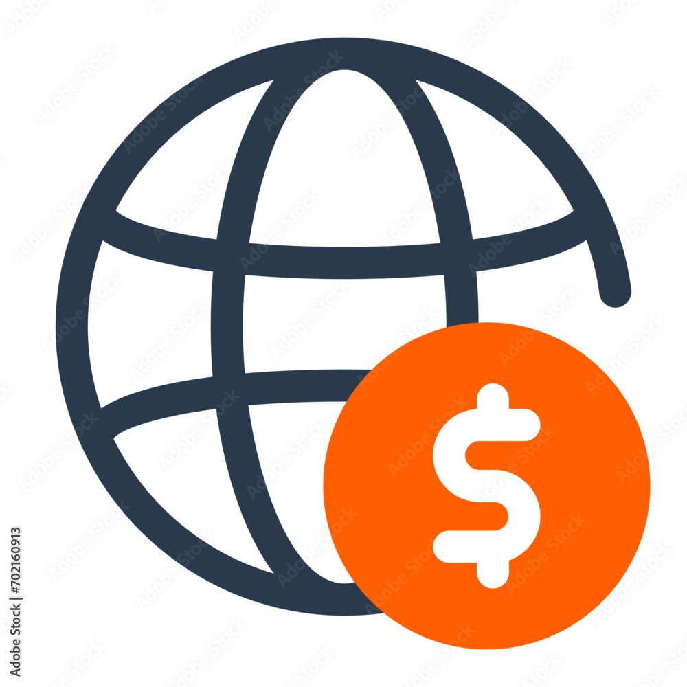 Global Globe Icon for International Business Global Globe Icon for International Business