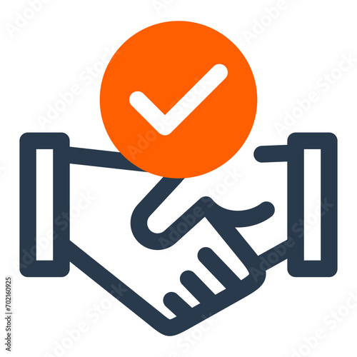 Trustworthy Handshake Icon for Agreements