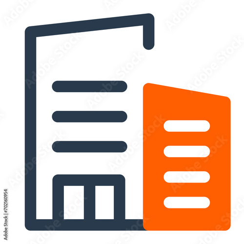 Corporate Office Building Icon for Business Headquarters