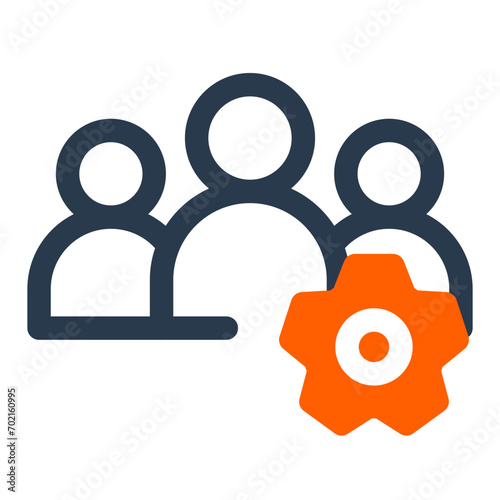 Cooperative Teamwork Icon for Group Projects