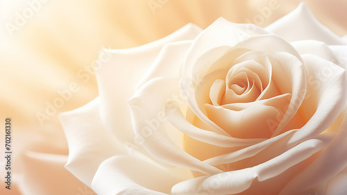 white delicate rose flower close-up, soft pastel abstract delicate feminine background photo