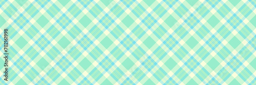 Popular vector seamless tartan, close-up textile check background. Clothes fabric plaid pattern texture in mint and light yellow colors.