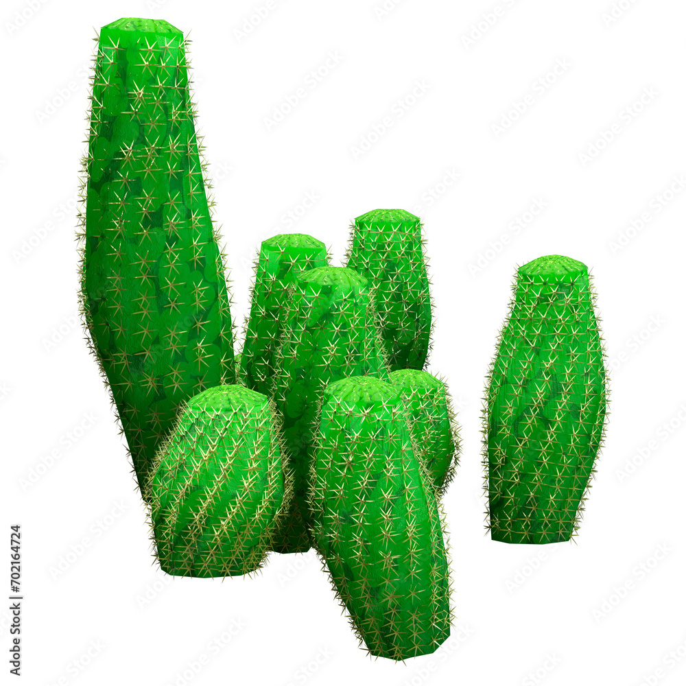 3D Rendering Peanut Cactus on White 3D Rendering Peanut Cactus on White